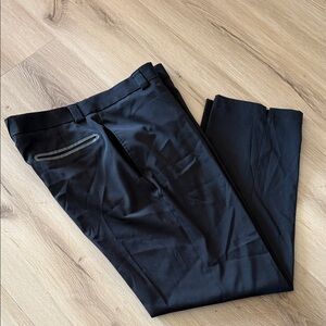 Slazenger men's flat-front golf trousers in black.  W34 L30